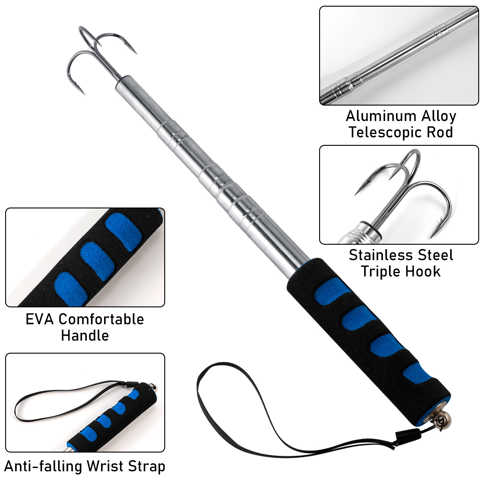 Teleskop-Angelgaff, dreifacher – Fishing Rod Telescopic Bewertung und Preis