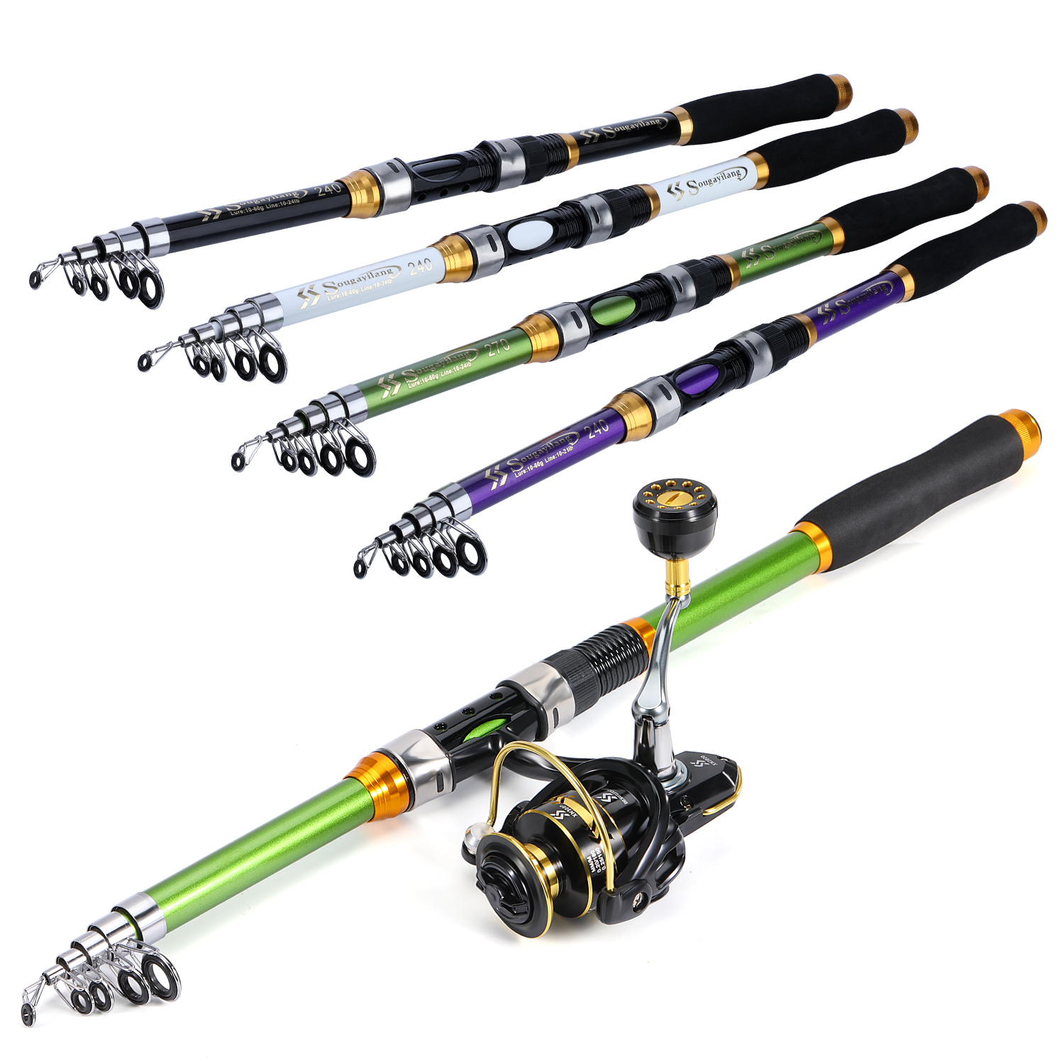 Sougayialng Spinnrute und Roll – Fishing Rod Spinning Bewertung und Preis